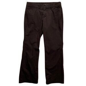 Dockers Women's Wide Leg Mid Rise Dark Brown Pants Size 12 Short